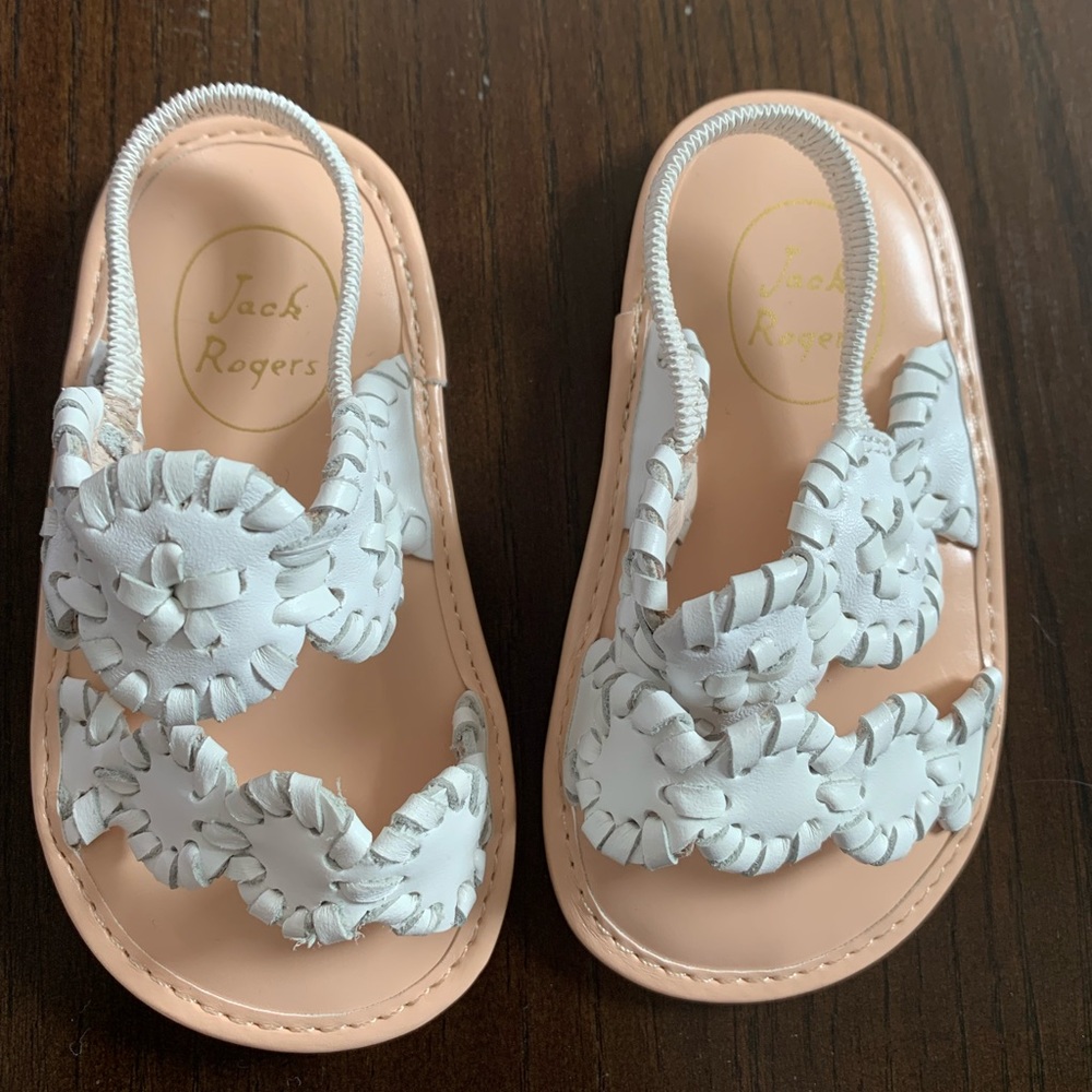 Baby jack rogers white 6-12m aka size 3-4